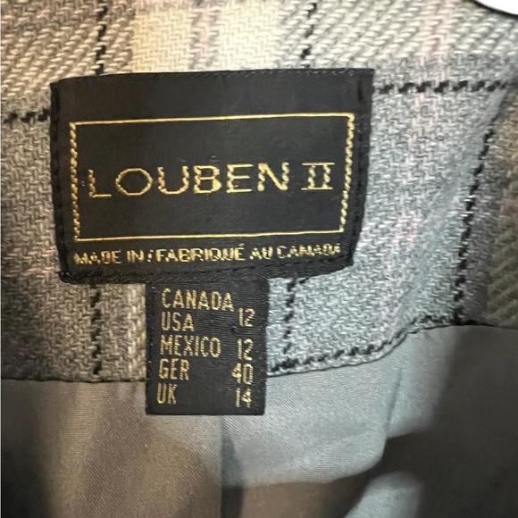 A Louben II grey , white & pink blazer in size 12 - Picture 4 of 7